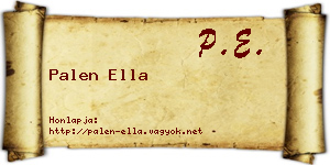 Palen Ella névjegykártya